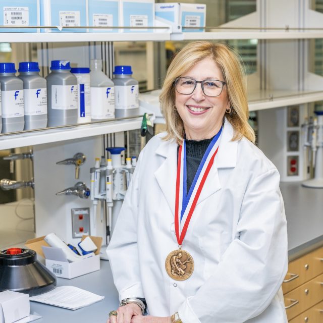 Image of Teresa K. Woodruff, Ph.D. in her laboratory.